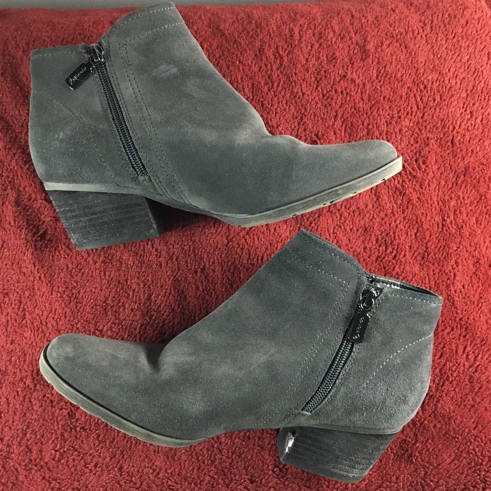 Blondo Gray Valli Suede Waterproof Ankle BOOTIES Size 8.5